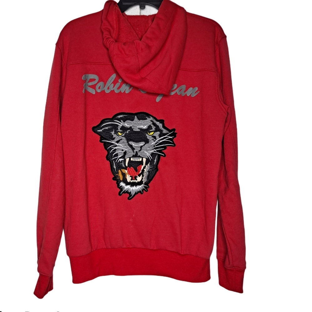 Robin Jeans Panther Zip Up Hoodie Size M